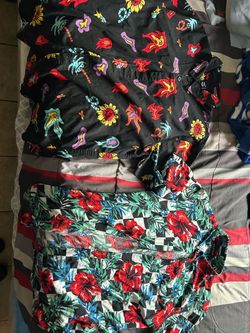 Two Printed Button-Up Shirts