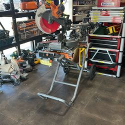 Rigid Miter Saw With Utility Vehicle 