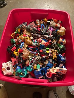 Tube full of toys