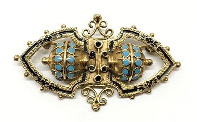 14K gold handmade brooch vintage jewelry
