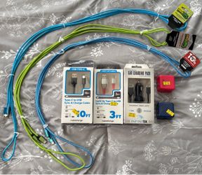 6 Phone Chargers & 2 Dual Wall Chargers