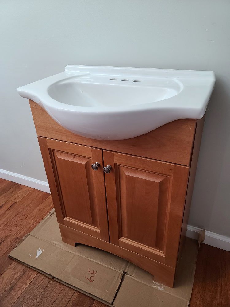 24 inch Bathroom Vanity with Porcelain Sink