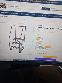 Cotterman 3 Step Ladder With Moving Wheels