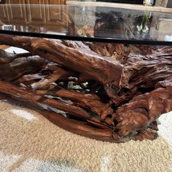 Wood And Glass Coffee Table