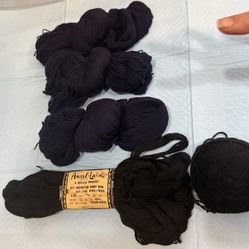 Vintage Yarn, Black And Navy New