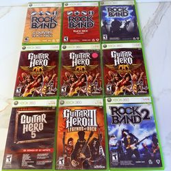 Xbox 360 Guitar Hero / Rock Band Games