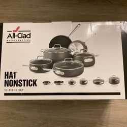 New All Clad Ha1 Nonstick Cookware Set 10pc