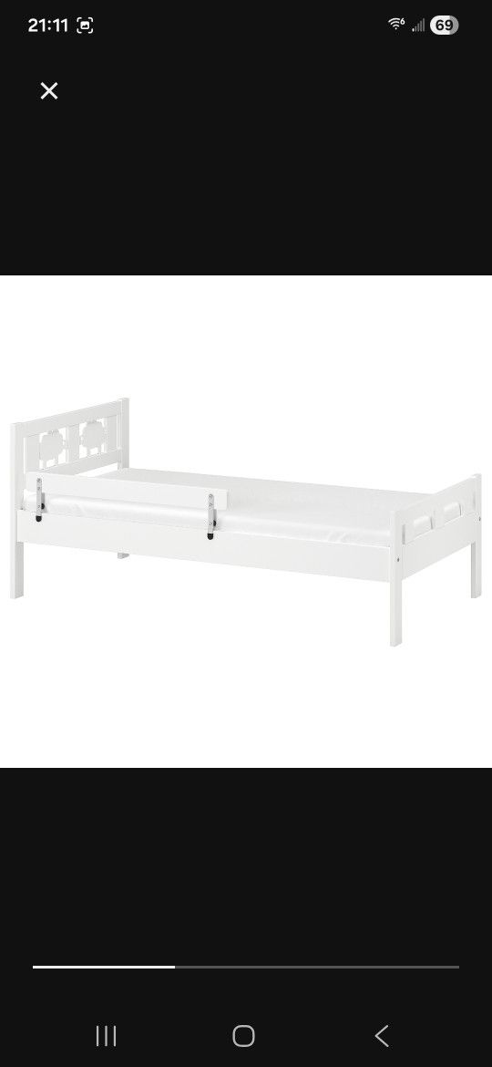 Bed Frame With Slatted Bed Base White