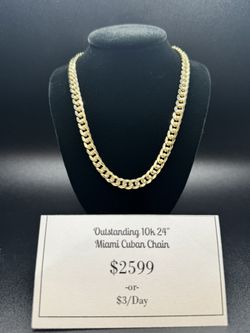10KY 24” Miami Cuban Chain 