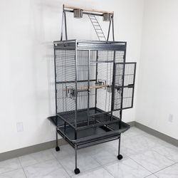 (New) $155 Large Bird Cage 68” Tall with Rolling Stand for Parakeets, Parrot, Cockatiel, Chinchilla, Cockatoo 