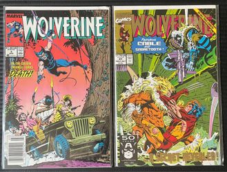 Wolverine v2 1988 #5 & #41 Vintage Marvel Comic Book lot X-Men Cable Sabretooth
