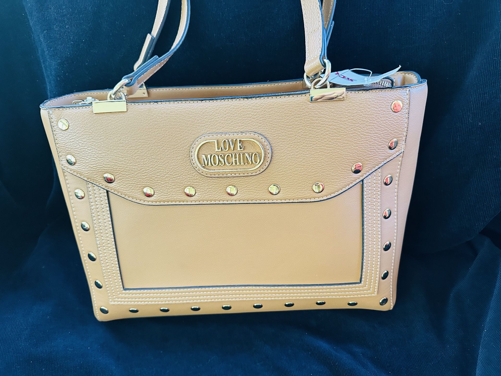 Love Moschino Studded Faux Leather handbag NWT