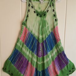 Phases Vintage Summer Dress, One Sz New with out tag, Hand embroidery around, 100% Viscose, From India.
