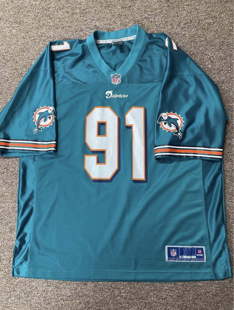 Cameron Wake Miami Dolphins Team Color Limited Jersey in aqua, size XL