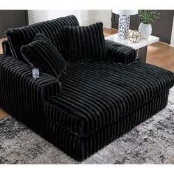 Ashley Furniture Oversized Chair/loveseat Onyx Corduroy