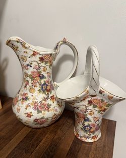 Beautiful pitcher and vase set