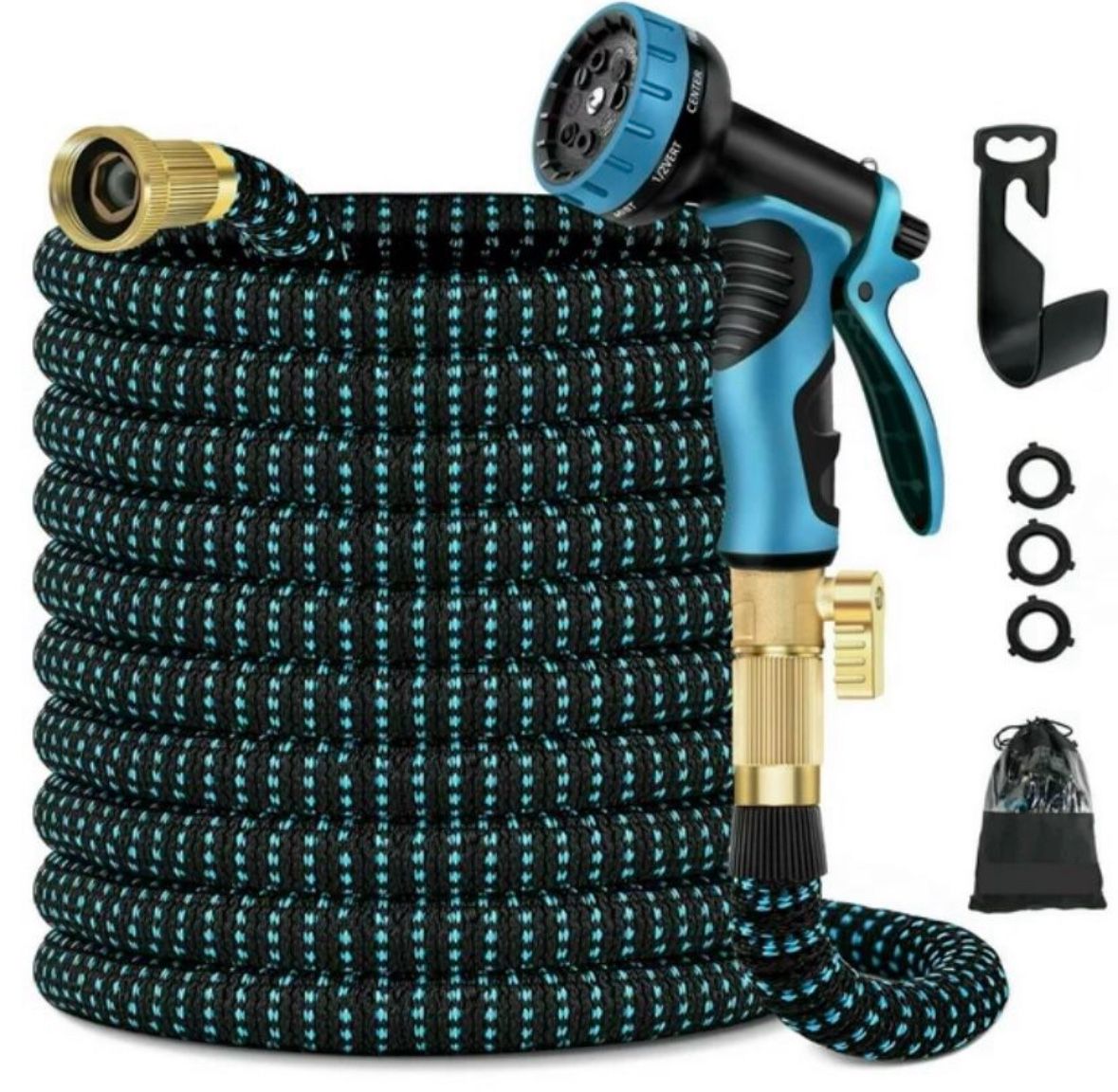 Skey 100ft Garden Water Hose Set with Nozzle