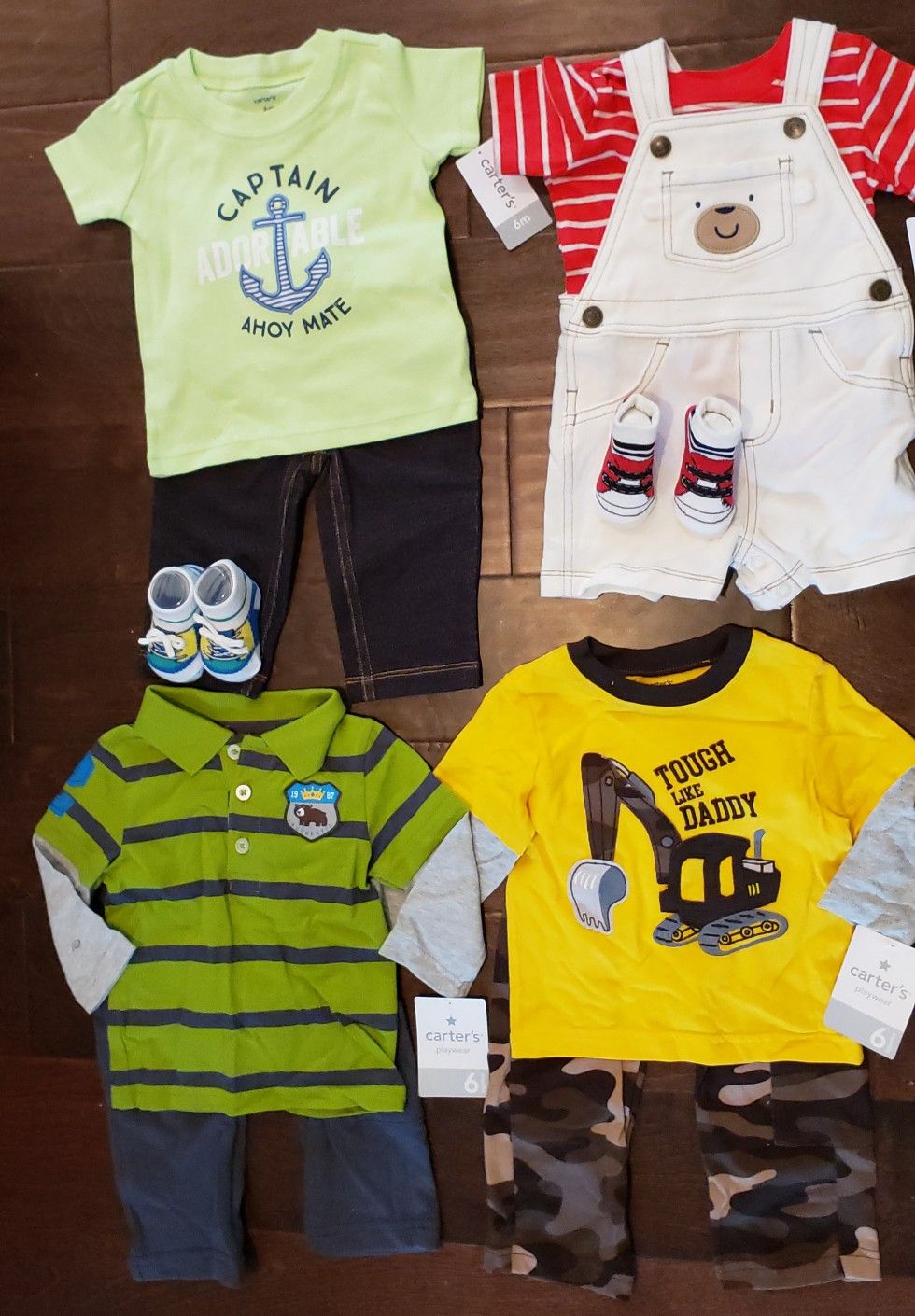 FOUR - 6 month boys outfits by Carter
