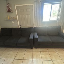 Dark Grey Sofas 