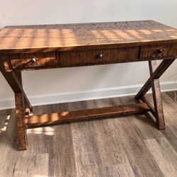 Rustic Solid Wood Desk 