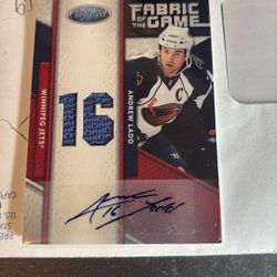 2010-11certifiedfotgame Andrew Ladd Gu-Jersey Auto#6 Rare11/25!