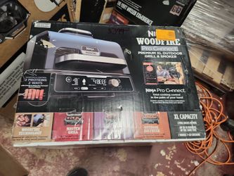 NINJA
Woodfire Pro Connect Premium XL Outdoor Electric Grill and Smoker in Blue with Air Fryer and 2 Built-In Thermometers