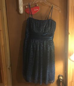 Trixxi blue formal dress with satin bow sz 13