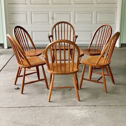 Mid Century Solid Teak Dining Chairs by Eric Ole Jorgensen