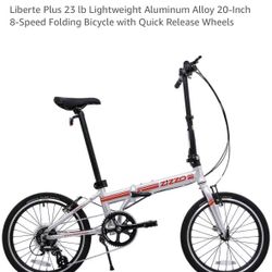 Zizzo Liberte Plus  8-Speed Folding Bicycle