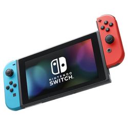 Nintendo Switch with Neon Blue and Neon Red Joy‑Con