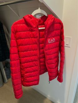 70% OFF Emporio Armani red puffer jacket men small