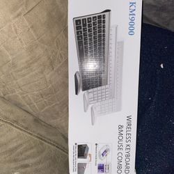 TopMate Wireless Keyboard and Mouse Ultra Slim Combo, 2.4G Silent Compact USB Mouse and Scissor Switch Keyboard