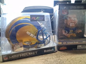 Rams Collectible nfl action figure and mini helmet