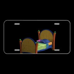 License Plate Novelty Car Front Bed Pillow Zudeck Wooden Bed Rest