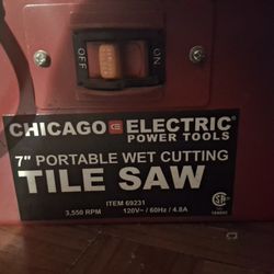 7in  Wet Tile Saw