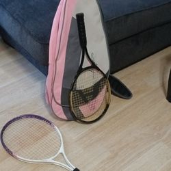 Tennis rackets with Wilson carrier bag