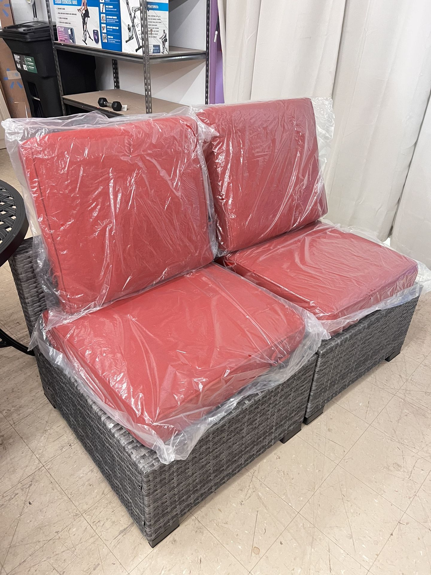 Wicker Chair Outdoor Patio Wicker Infinitely Combination Sofa Set piece (C Armless Chair Sofa) New