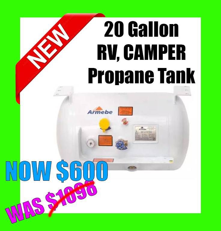 Armebe 20 Gallon propane Tank Trailer RV Camper 17"x20"x27" Flame King