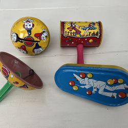 Vintage Tin Toy Noise Makers