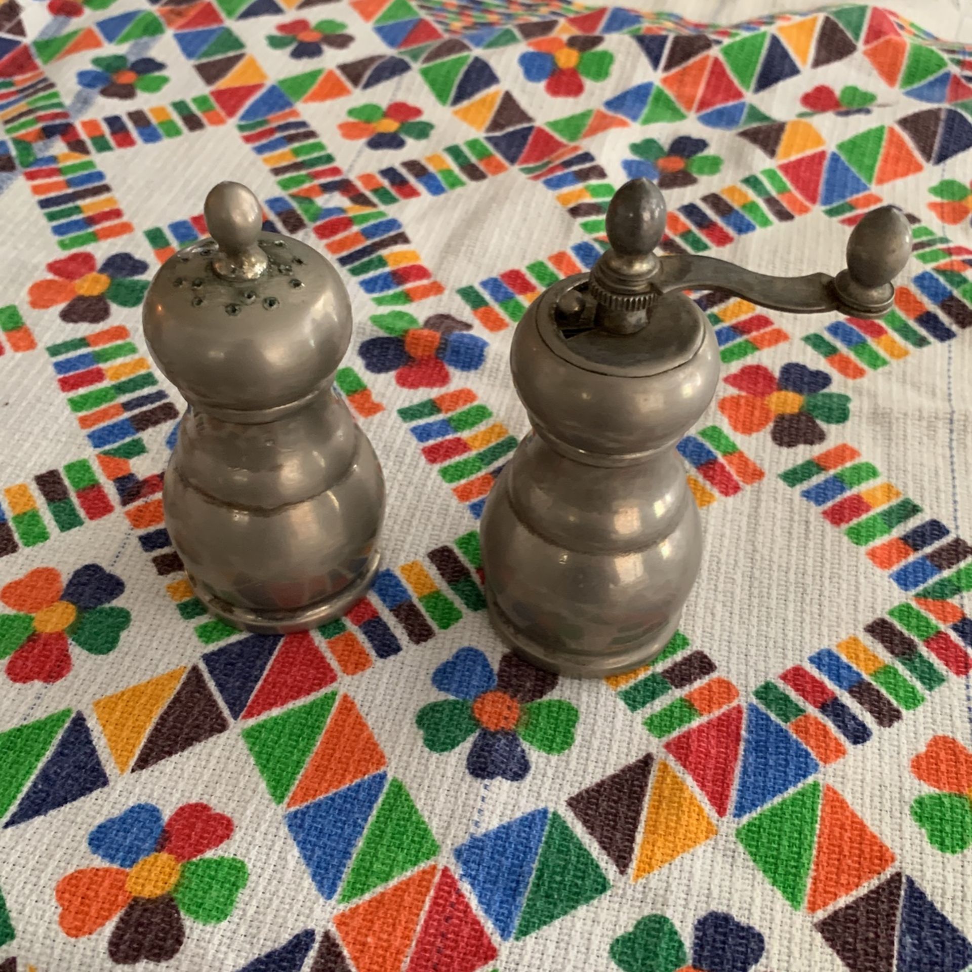 Pewter Salt N Pepper Or 3 Piece Set