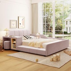 Full-Sized Upholstered Platform Bed - NEW IN BOX