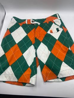 University of Miami Hurricanes Loudmouth Argyle Golf shorts