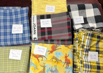 Variety fabric lot sewing