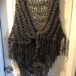 Beautiful Shawl Wrap Smokey Gray Extra Soft Perfect Any Season  One of a Kind