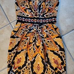 Orange /Black Dress