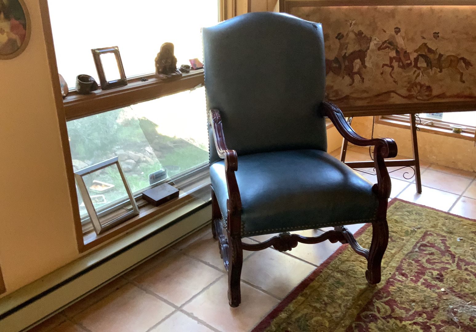 Thomasville Oversize Leather Arm chair 