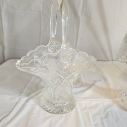 Princess House Crystal Basket And Lamp