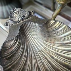 Vintage Silverplate Shell Dish/ Catchall