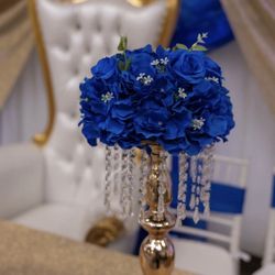 blue and gold centerpiece-20pieces