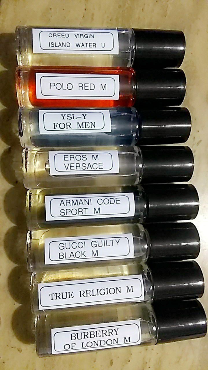New roll on oil-based perfumes and colognes 10 ml